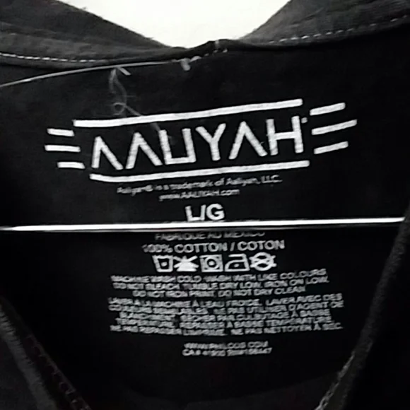 Aaliyah Tshirt M or L black cotton nwot - Picture 2 of 8
